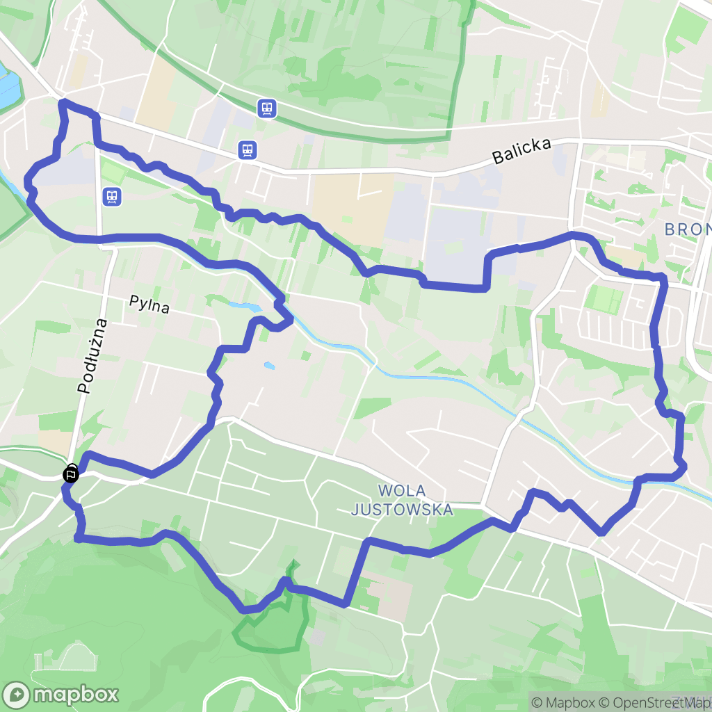 Kraków: mapa trasy - Poland