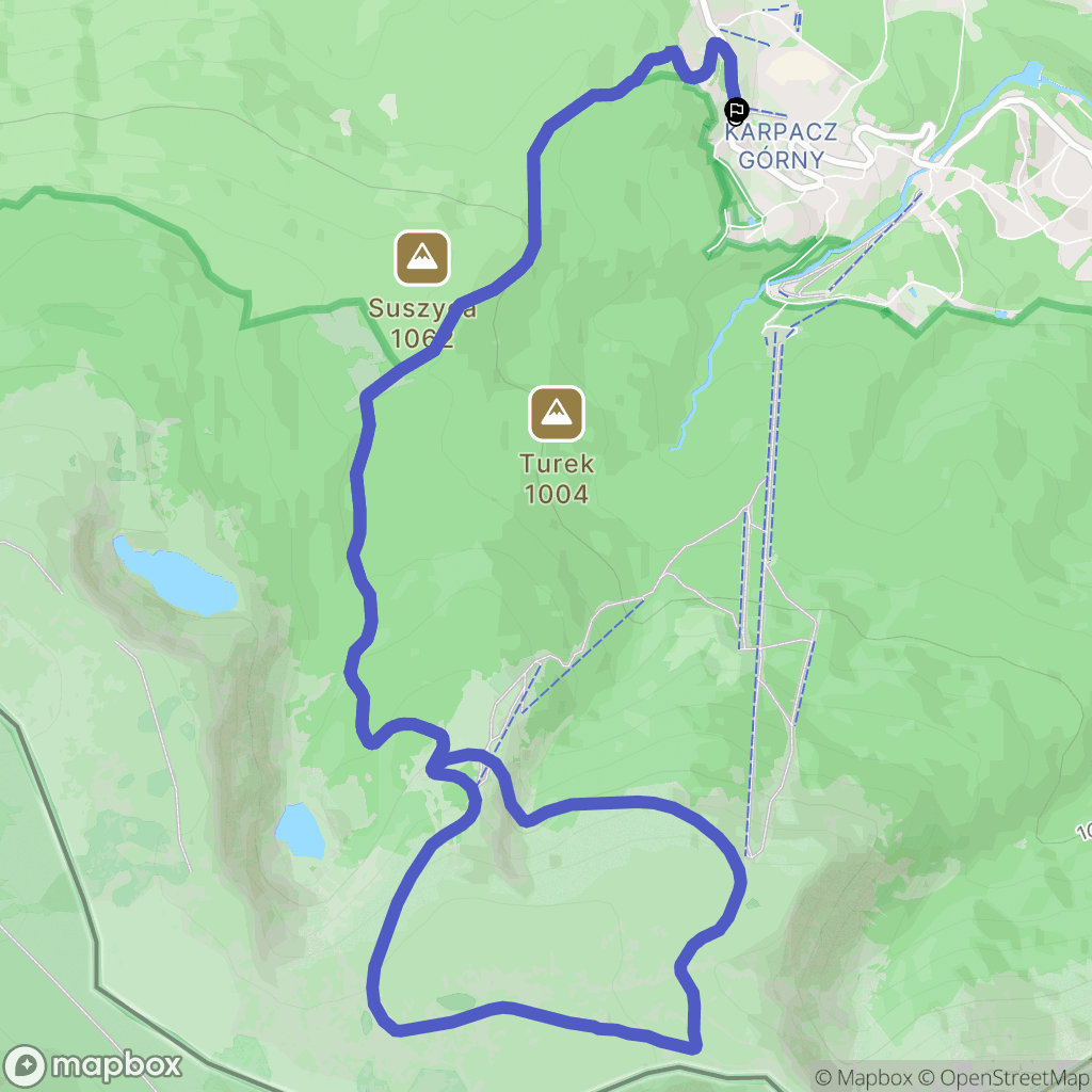 Karpacz: mapa trasy - Poland