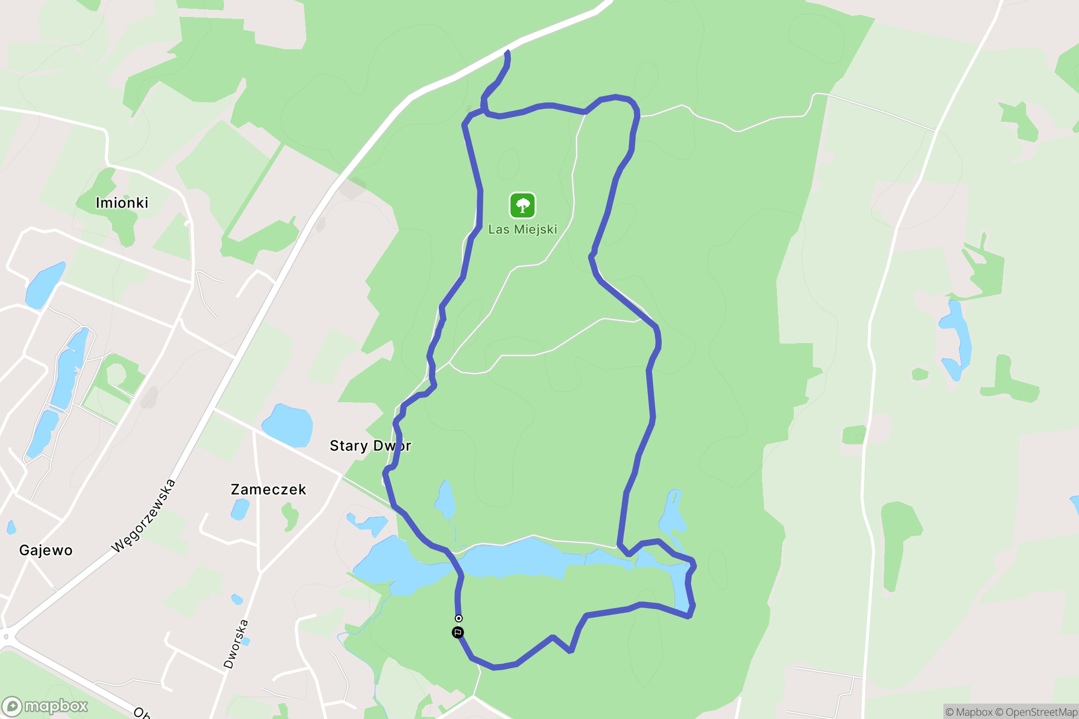 Giżycko: mapa trasy - Poland
