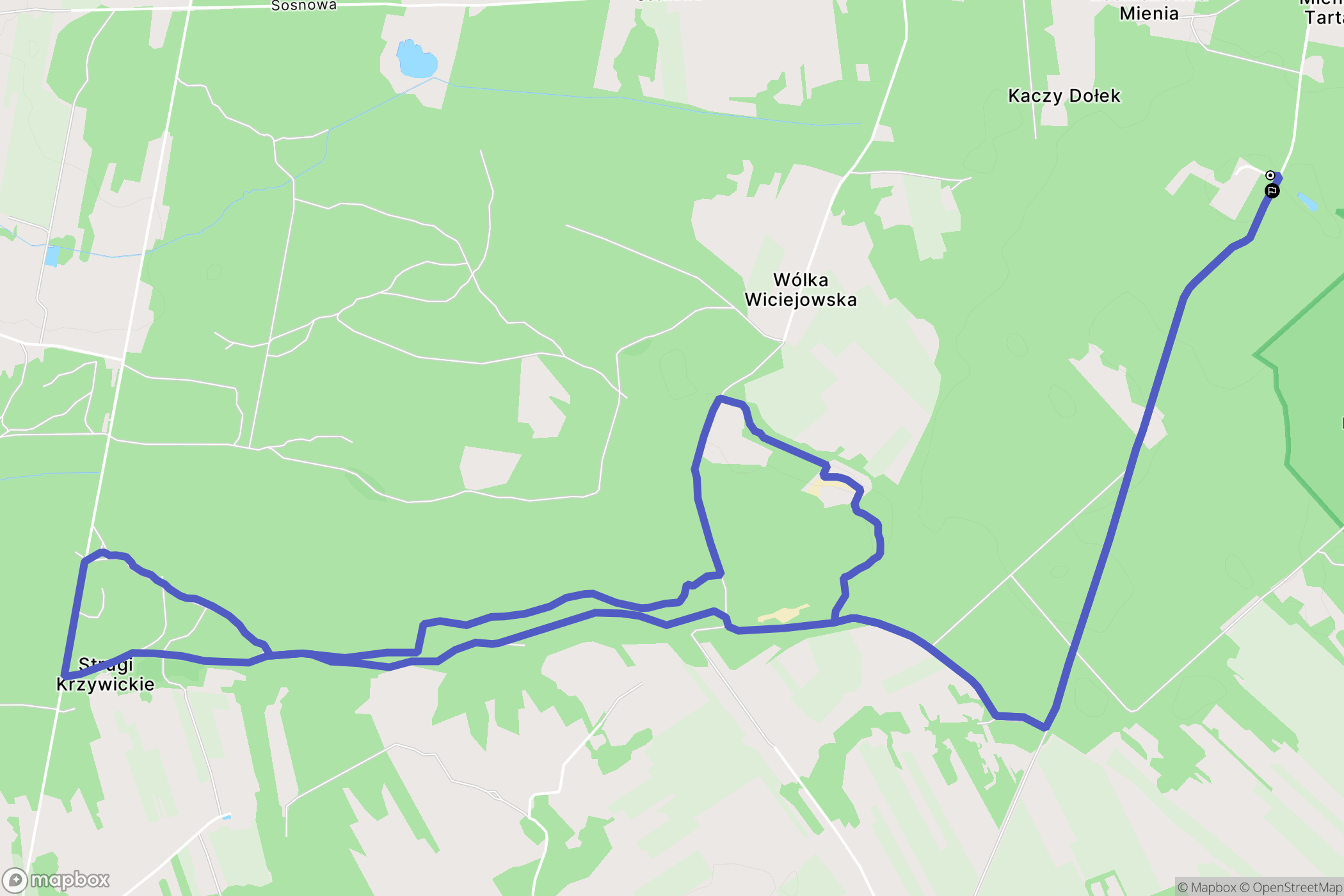 Jedlina: mapa trasy - Poland