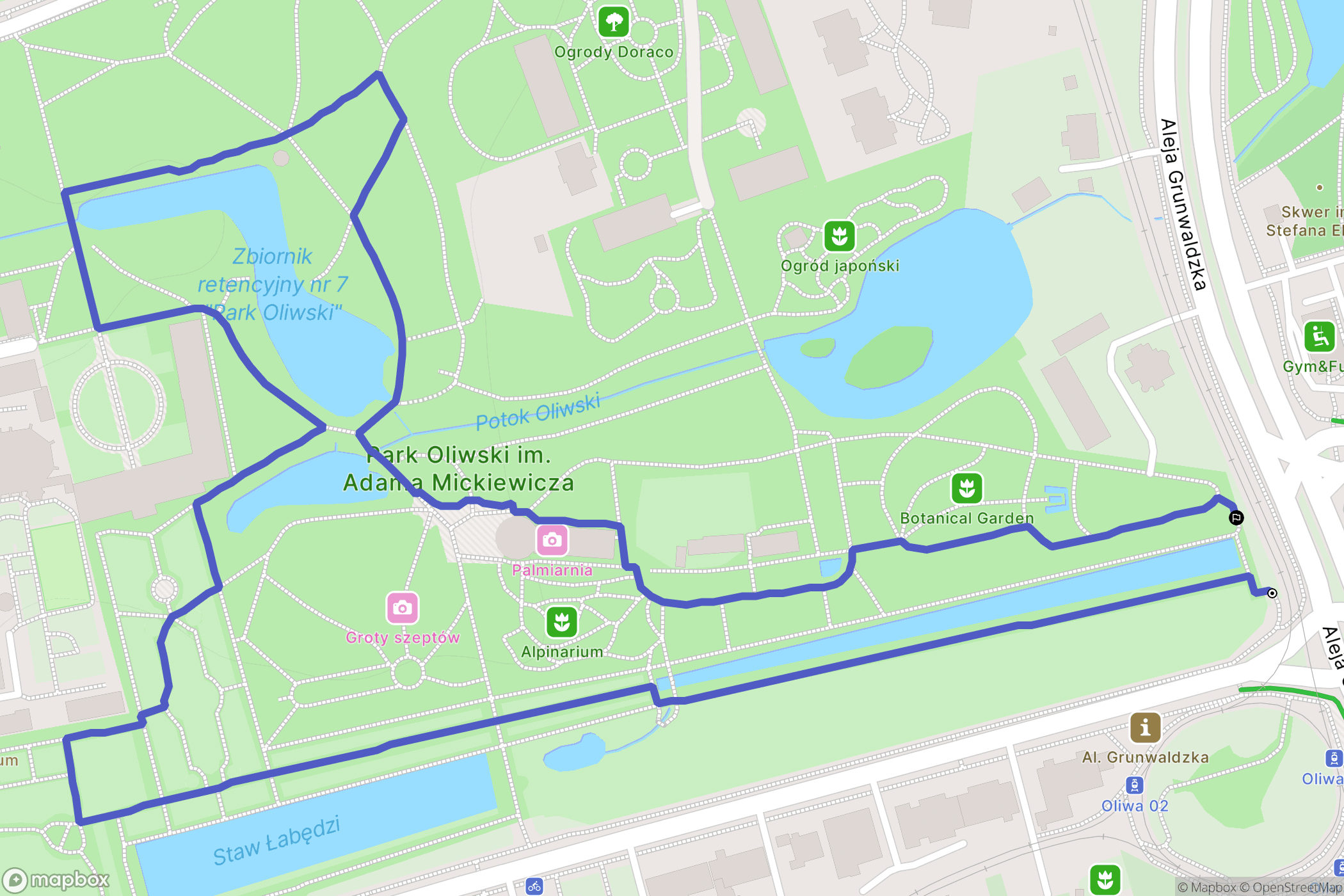 Gdańsk: mapa trasy - Poland