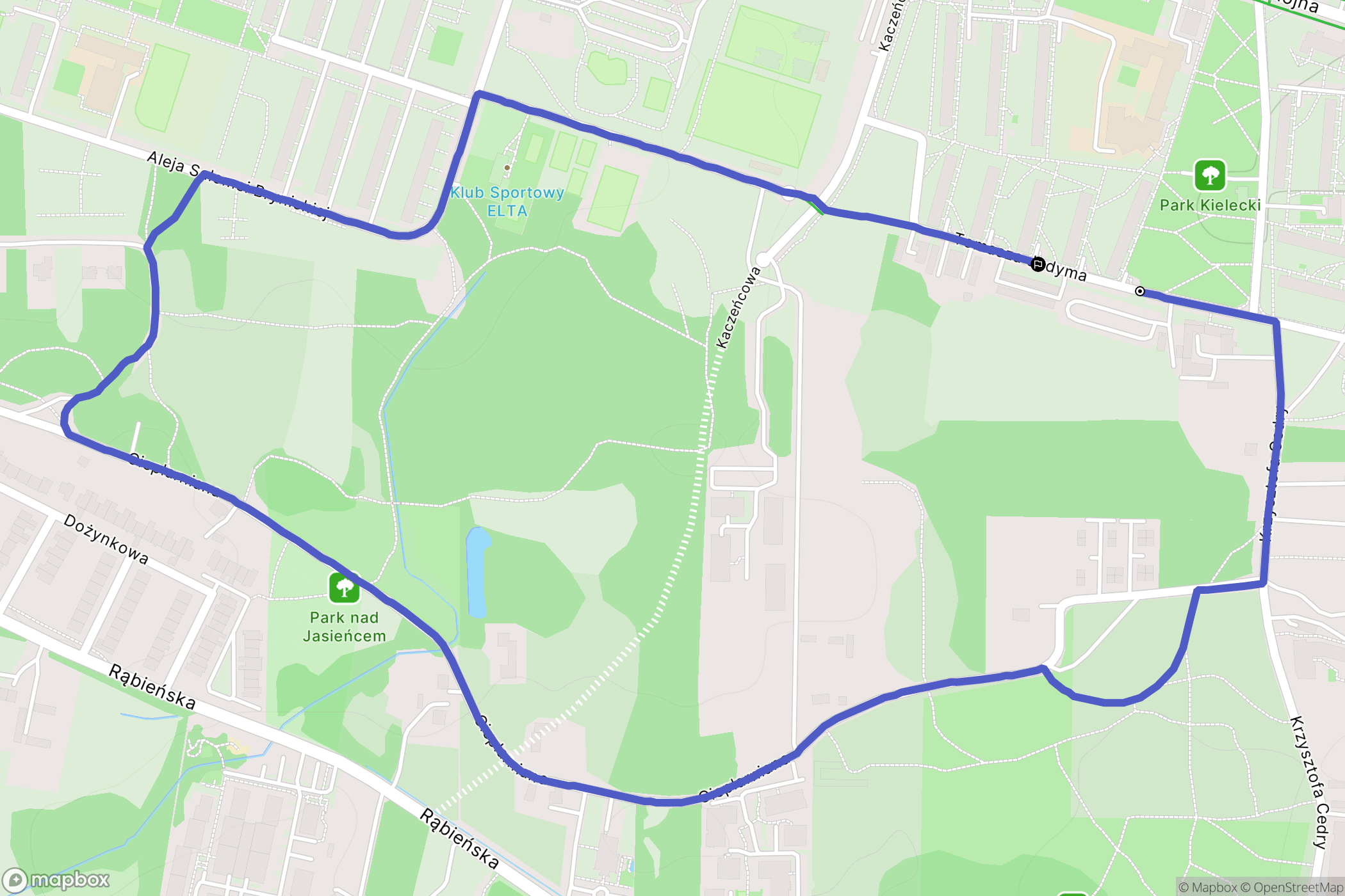 Łódź: mapa trasy - Poland