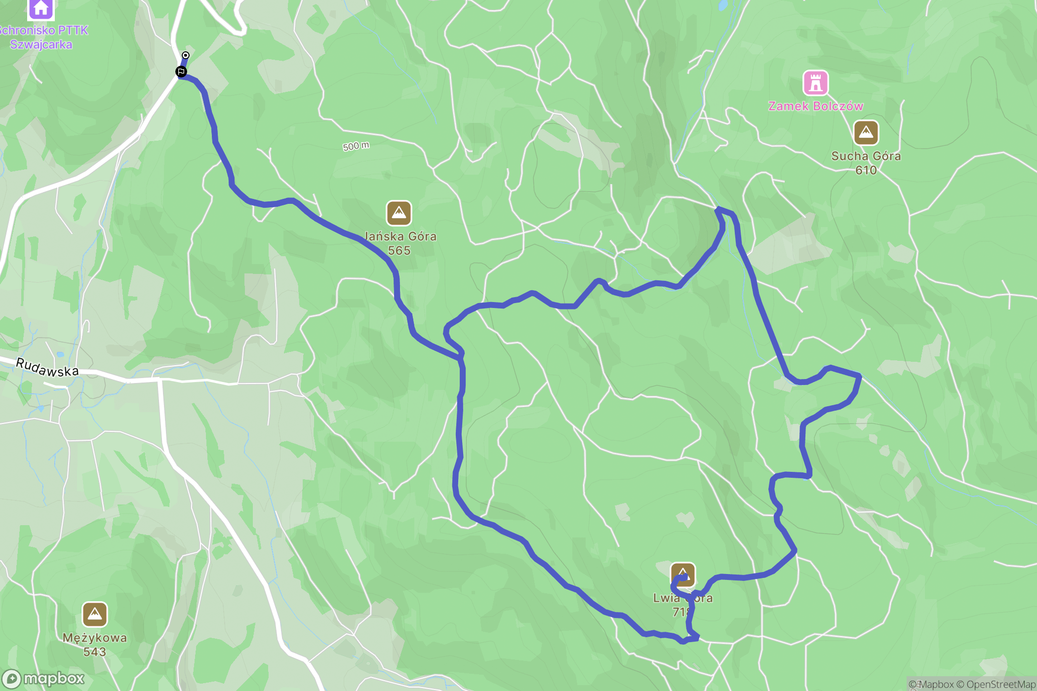 Karpniki: mapa trasy - Poland