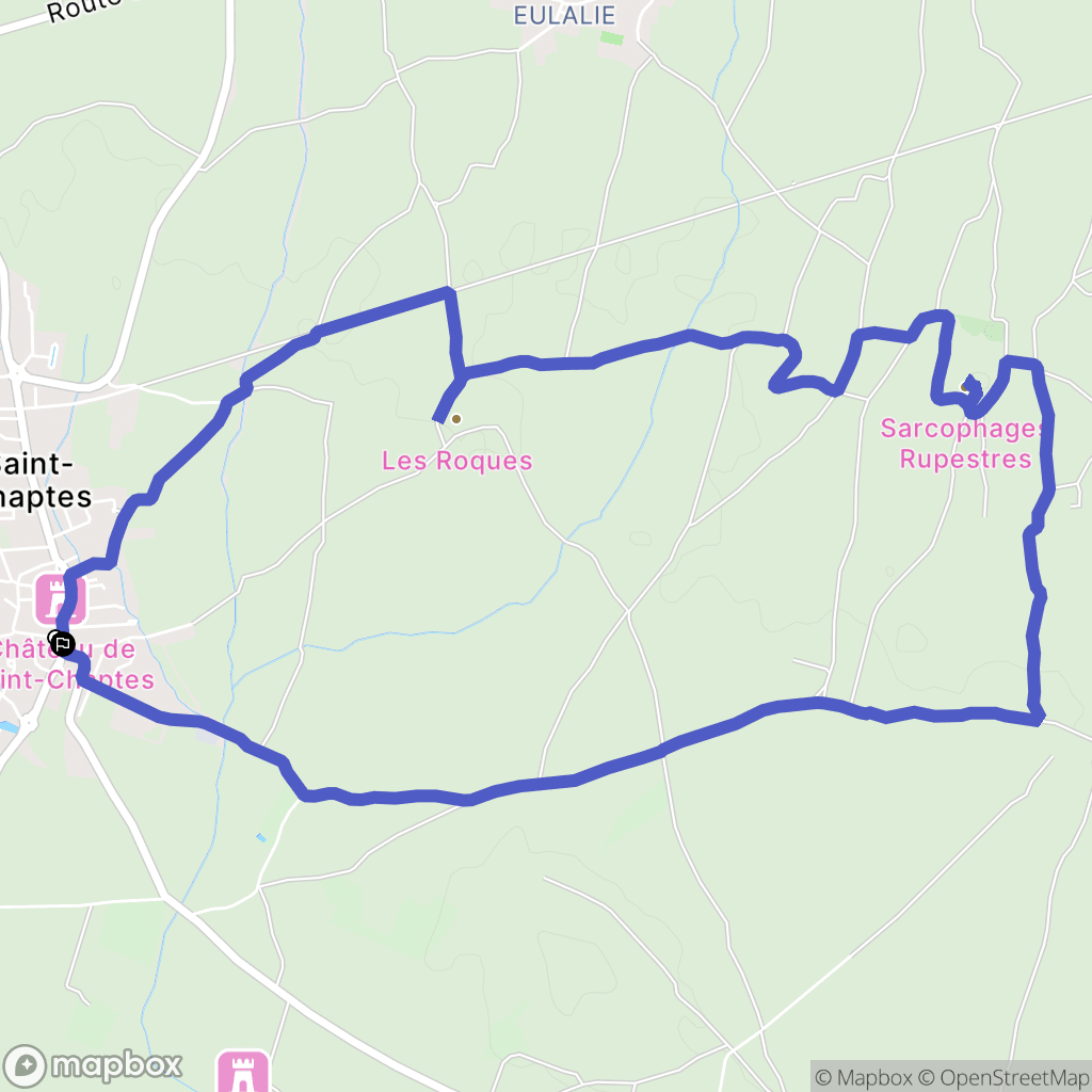 Saint-Chaptes : carte du parcours de randonnée - France