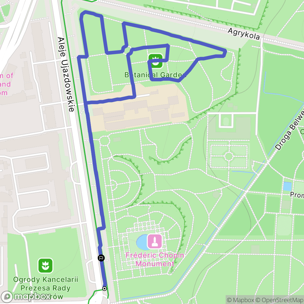 Warszawa: mapa trasy - Poland