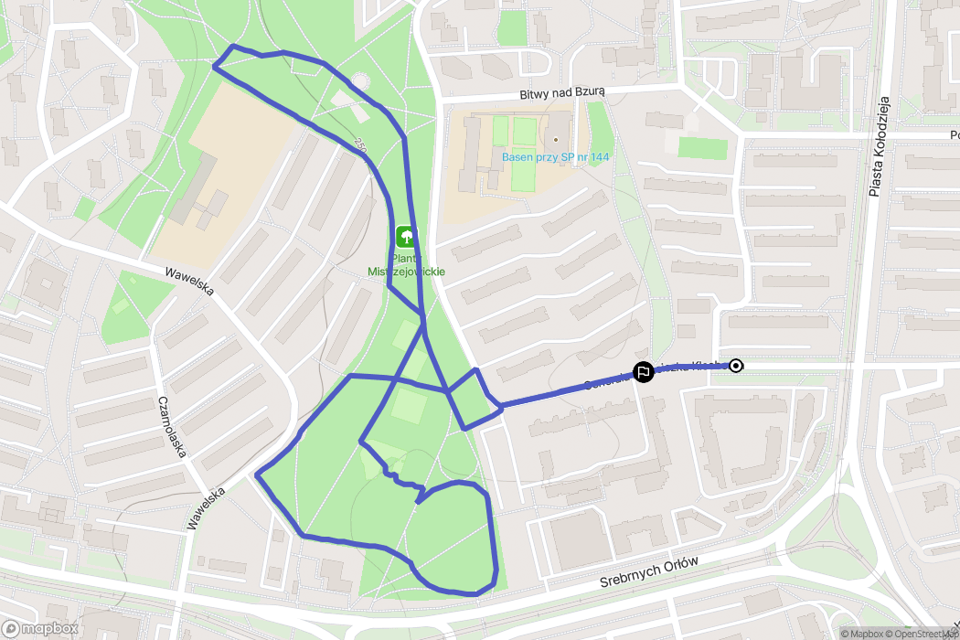 Kraków: mapa trasy - Poland