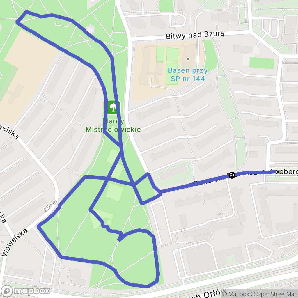 Kraków: mapa trasy - Poland