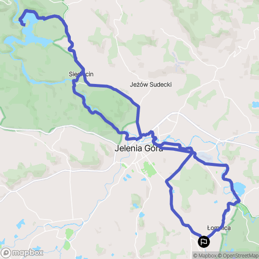 Łomnica: mapa trasy - Poland