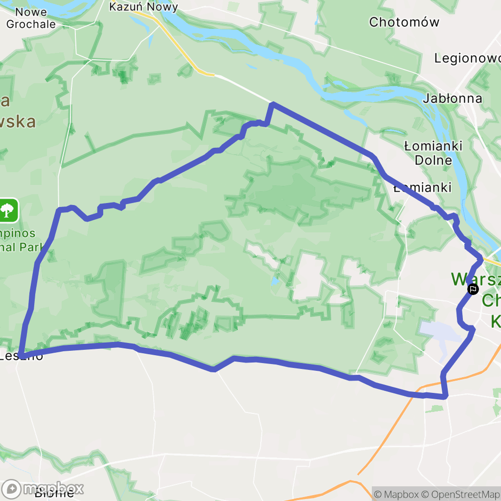 Warszawa: mapa trasy - Poland