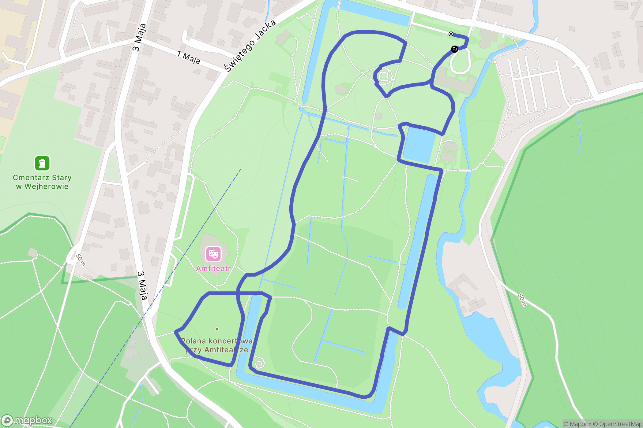 Wejherowo: mapa trasy - Poland