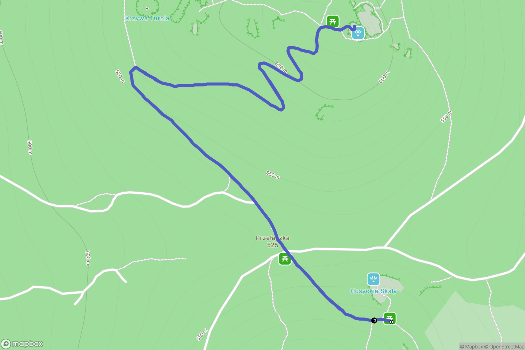 Trzcińsko: mapa trasy - Poland