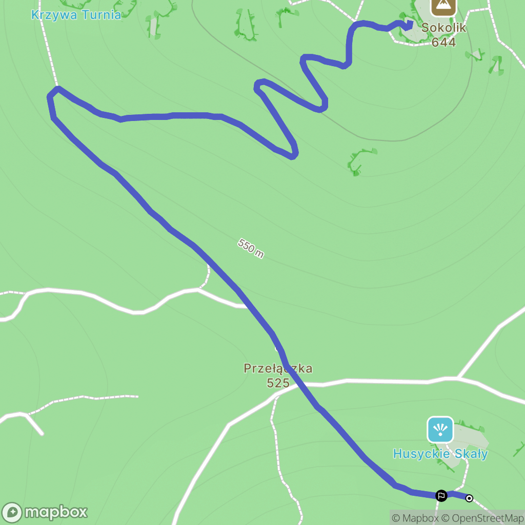 Trzcińsko: mapa trasy - Poland