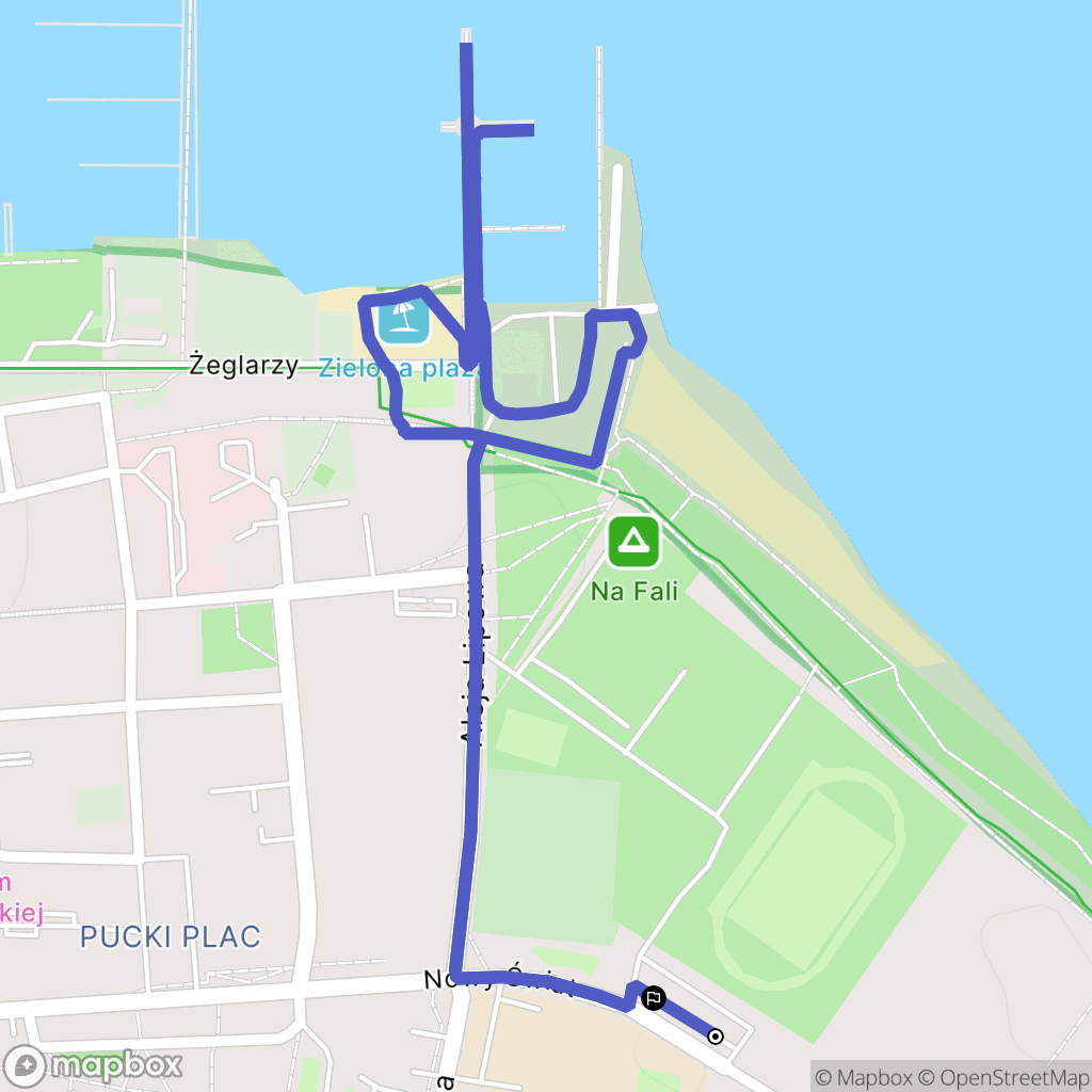 Puck: mapa trasy - Poland
