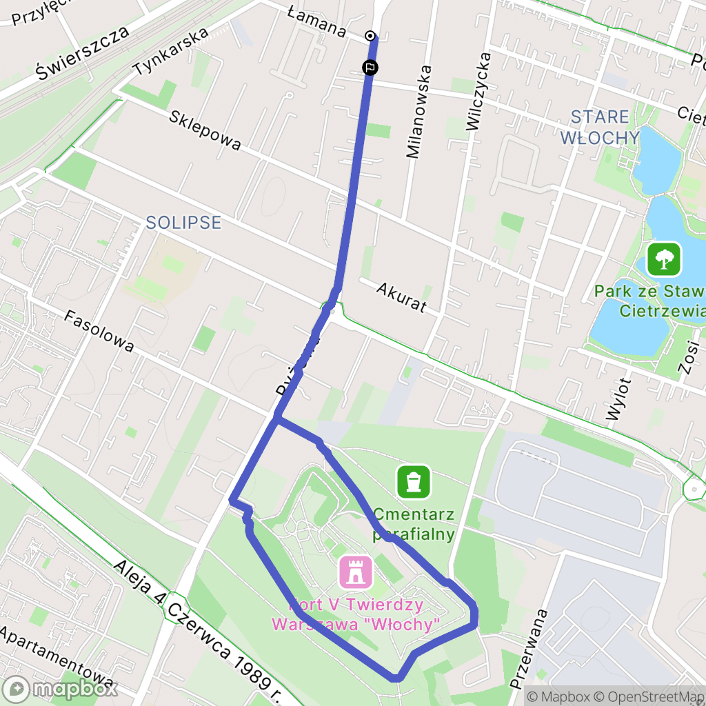 Warszawa: mapa trasy - Poland