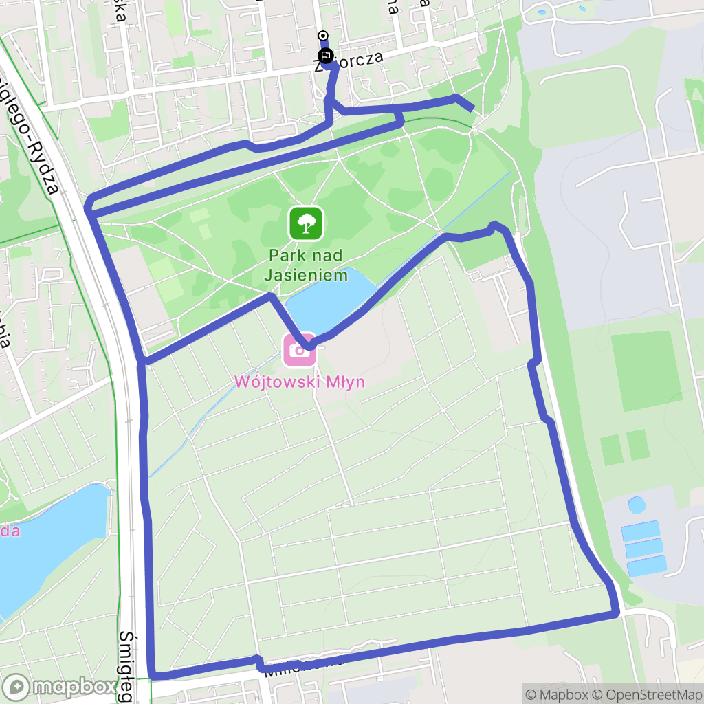Łódź: mapa trasy - Poland