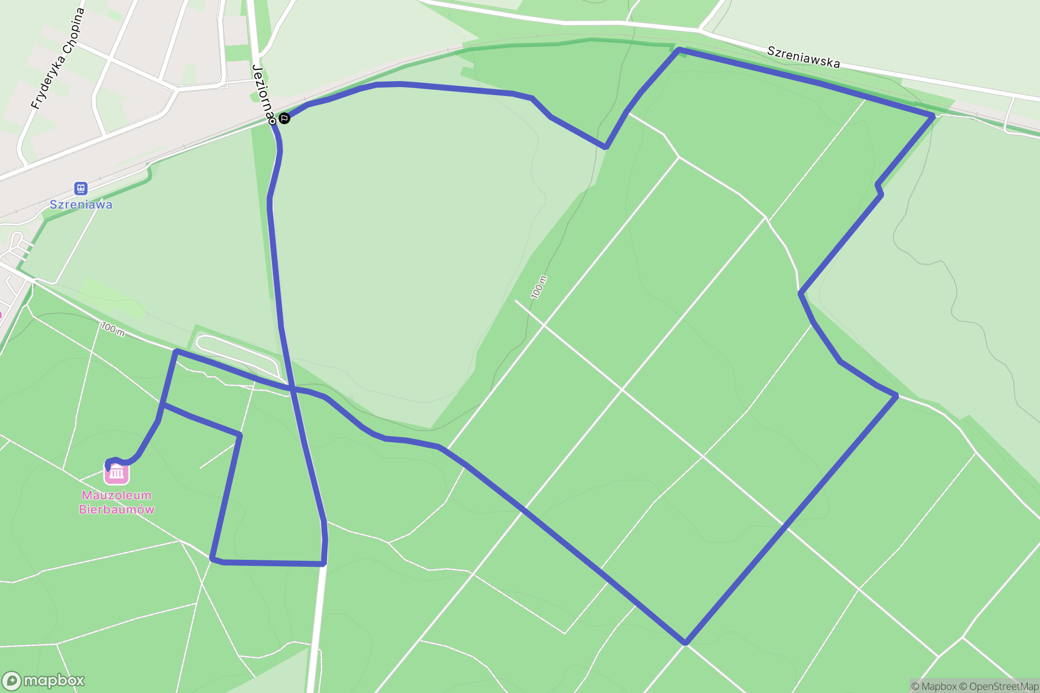 Szreniawa: mapa trasy - Poland