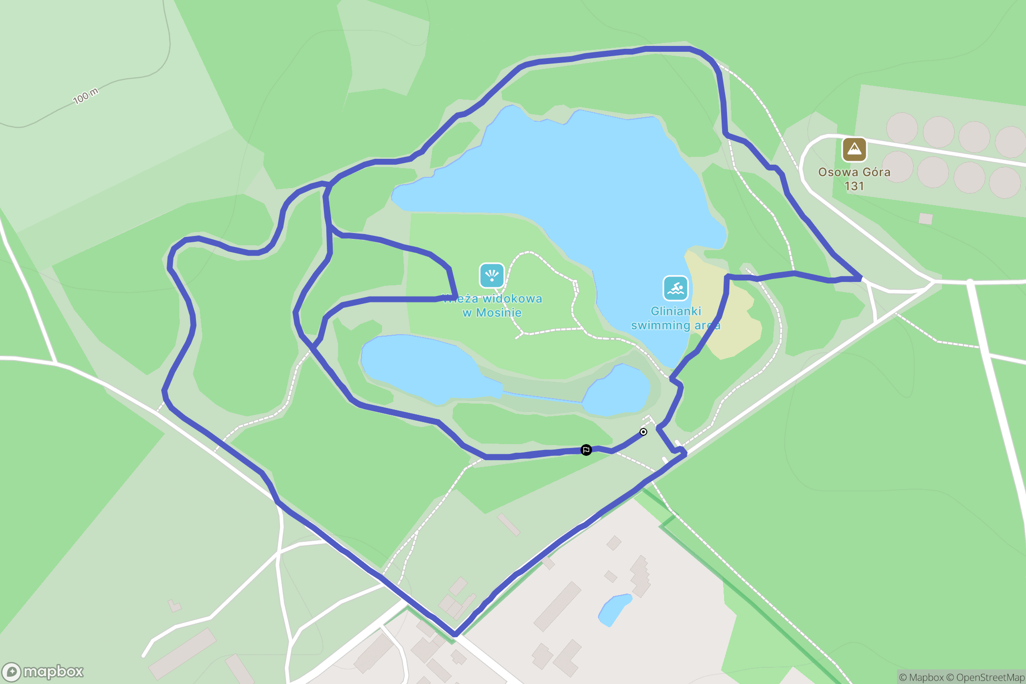 Mosina: mapa trasy - Poland
