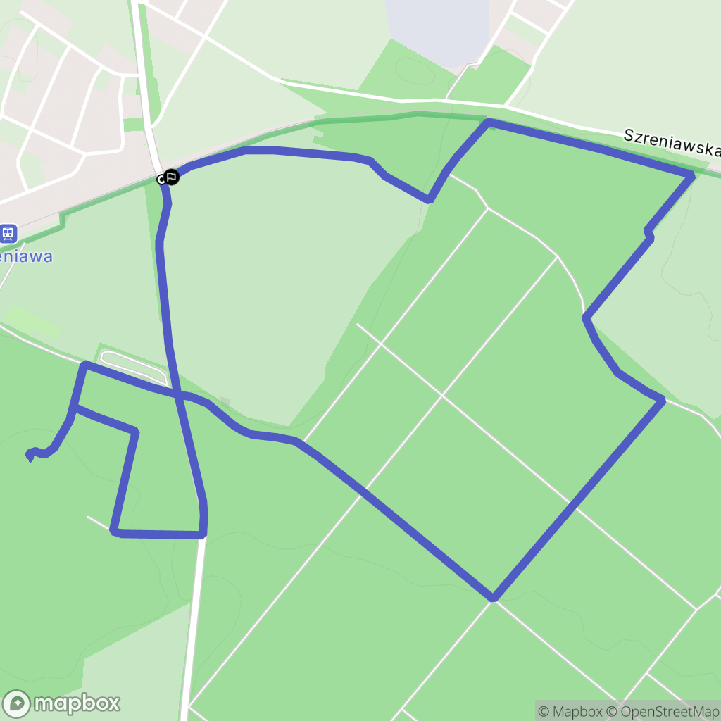 Szreniawa: mapa trasy - Poland