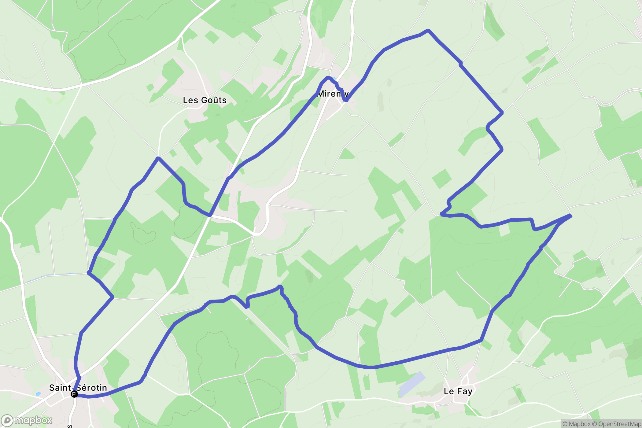 Saint-Sérotin : carte du parcours de randonnée - France