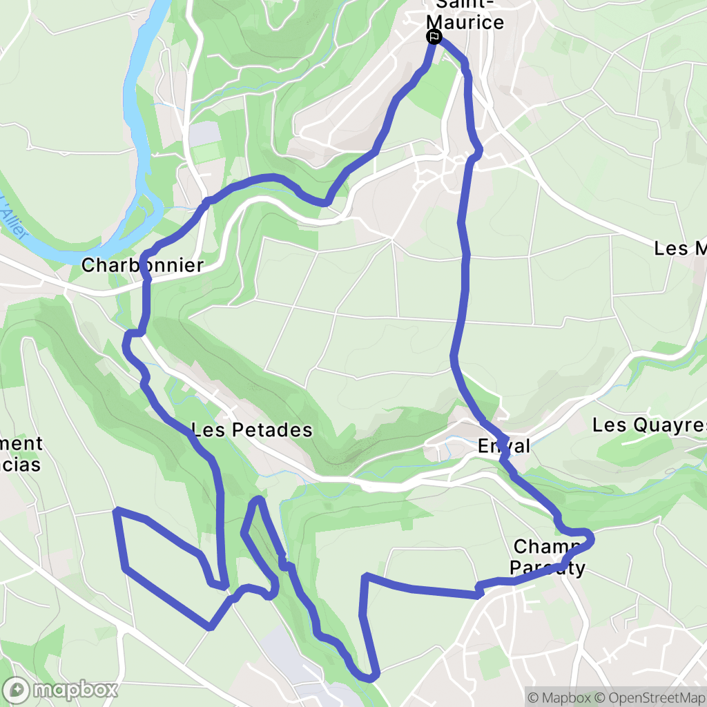 Saint-Maurice : carte du parcours de randonnée - France