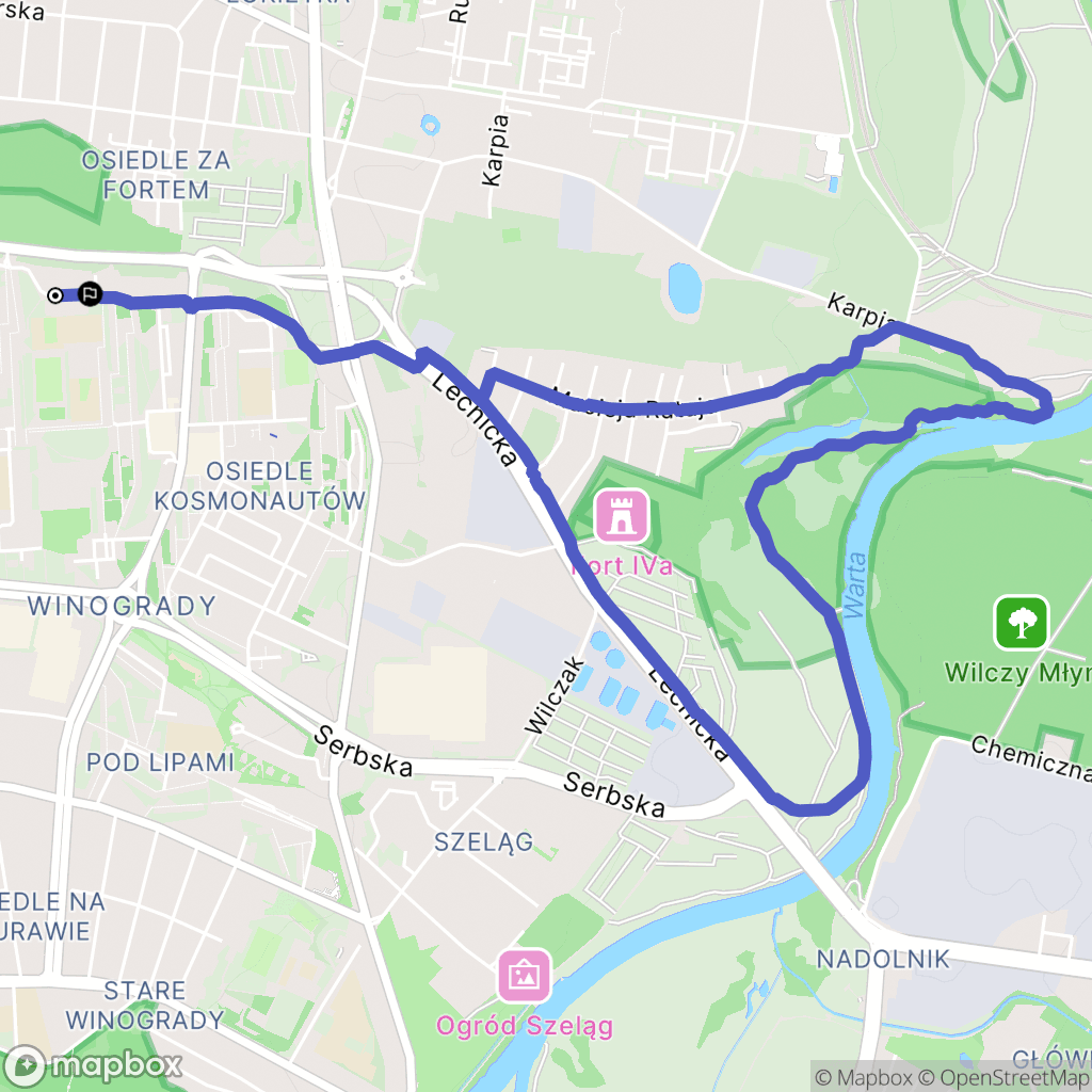 Poznań: mapa trasy - Poland