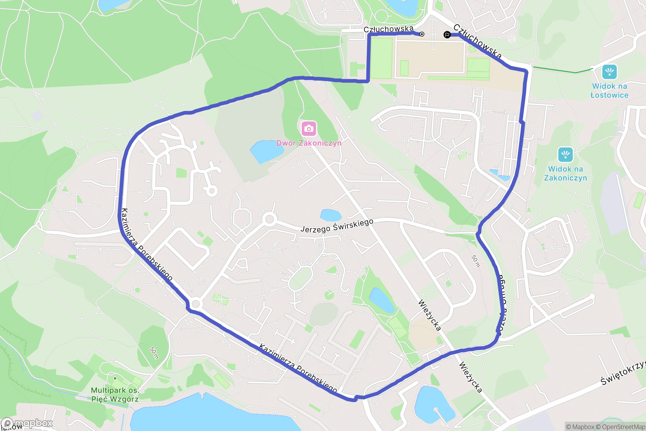 Gdańsk: mapa trasy - Poland