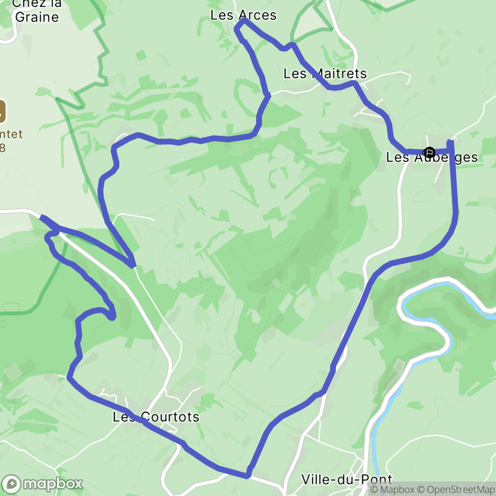 La Longeville : carte du parcours de randonnée - France