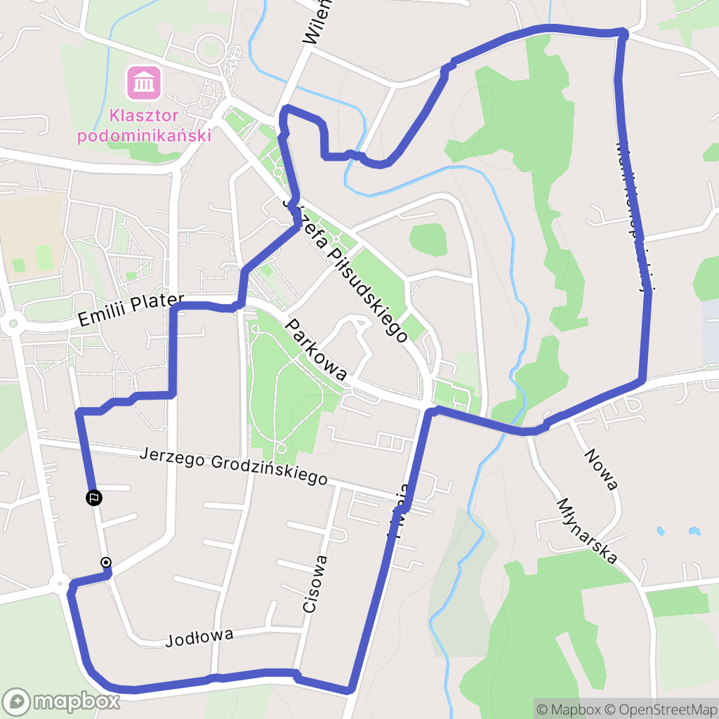 Sejny: mapa trasy - Poland