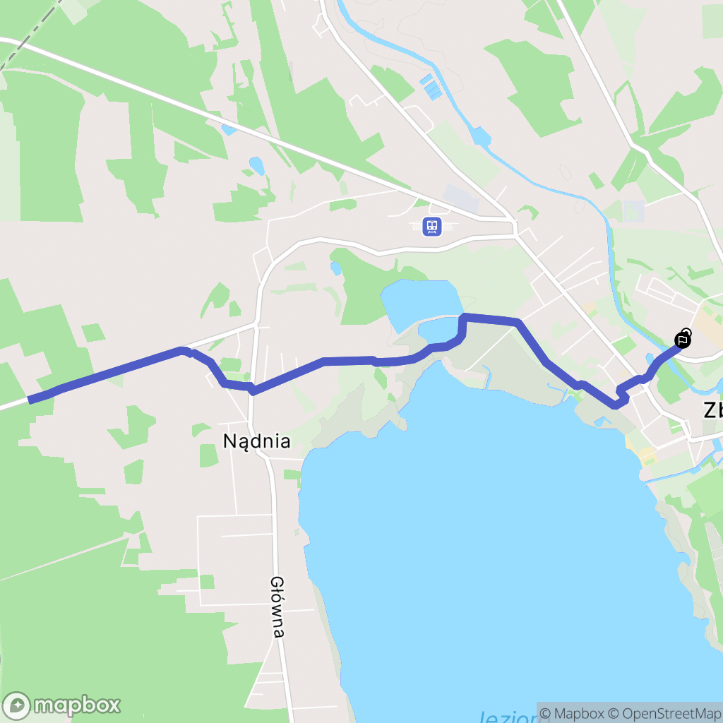 Zbąszyń: mapa trasy - Poland
