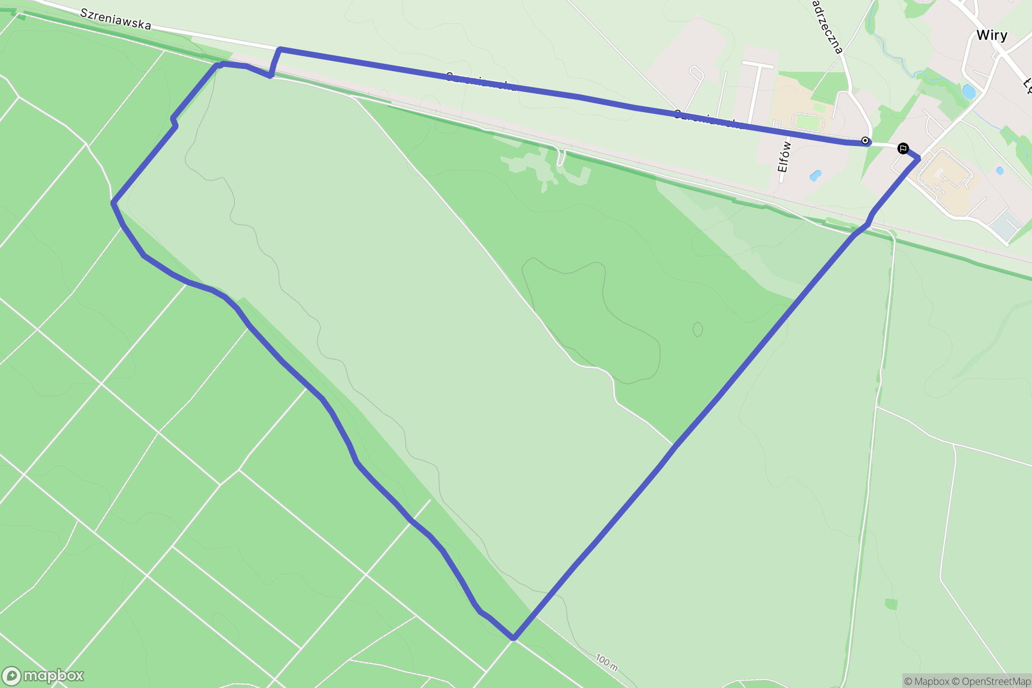 Wiry: mapa trasy - Poland