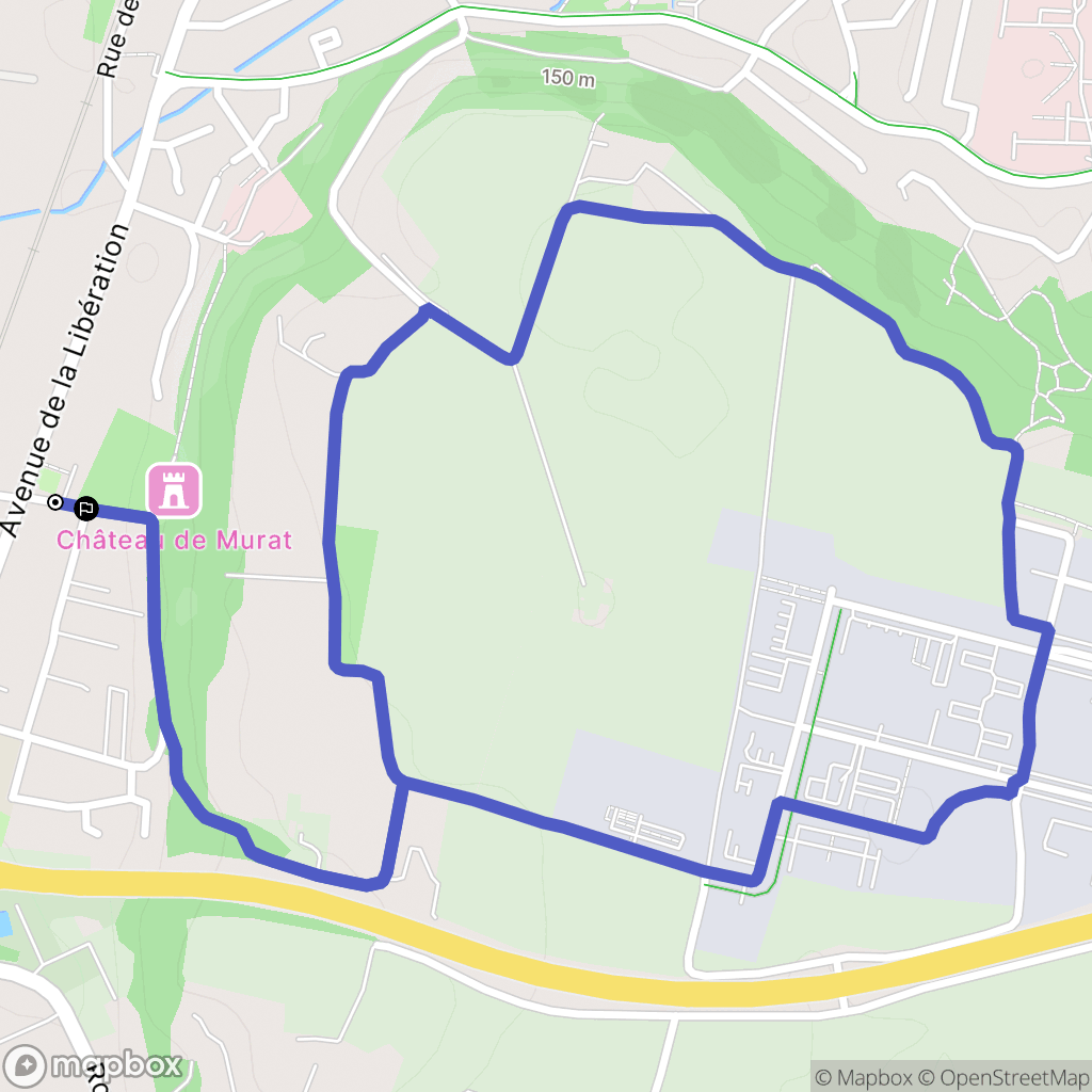 Valence : carte du parcours de randonnée - France