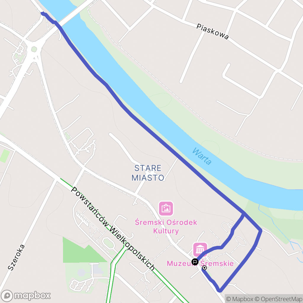 Śrem: mapa trasy - Poland