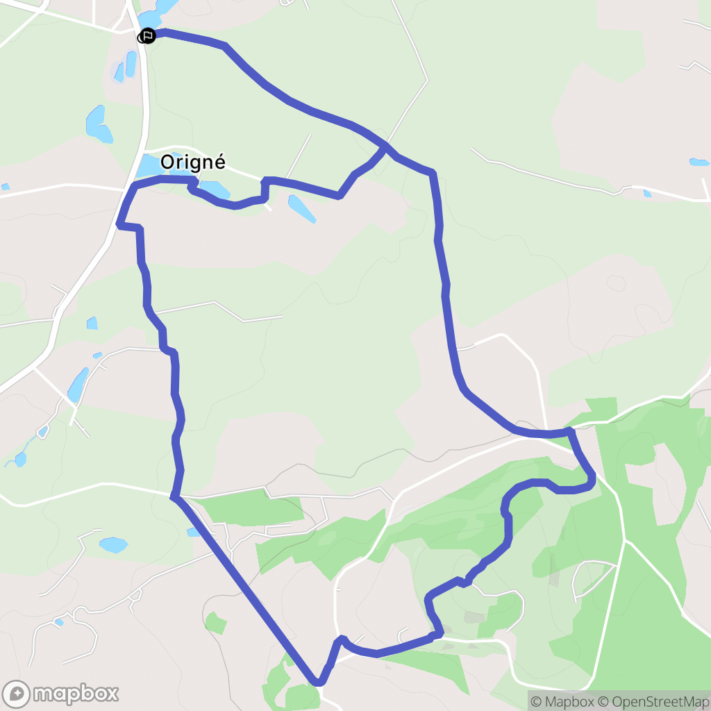 Hambers : carte du parcours de randonnée - France