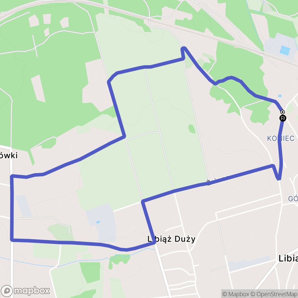 Libiąż: mapa trasy - Poland