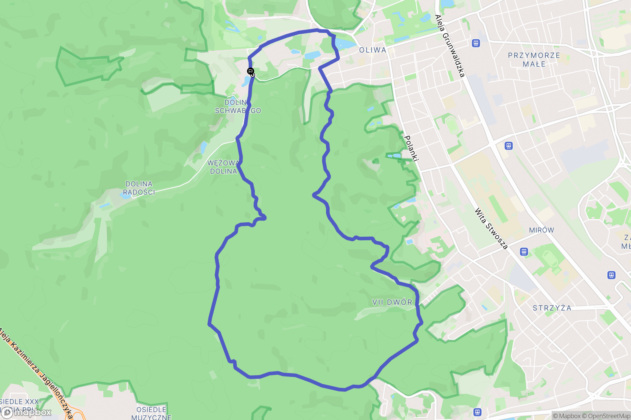 Gdańsk: mapa trasy - Poland