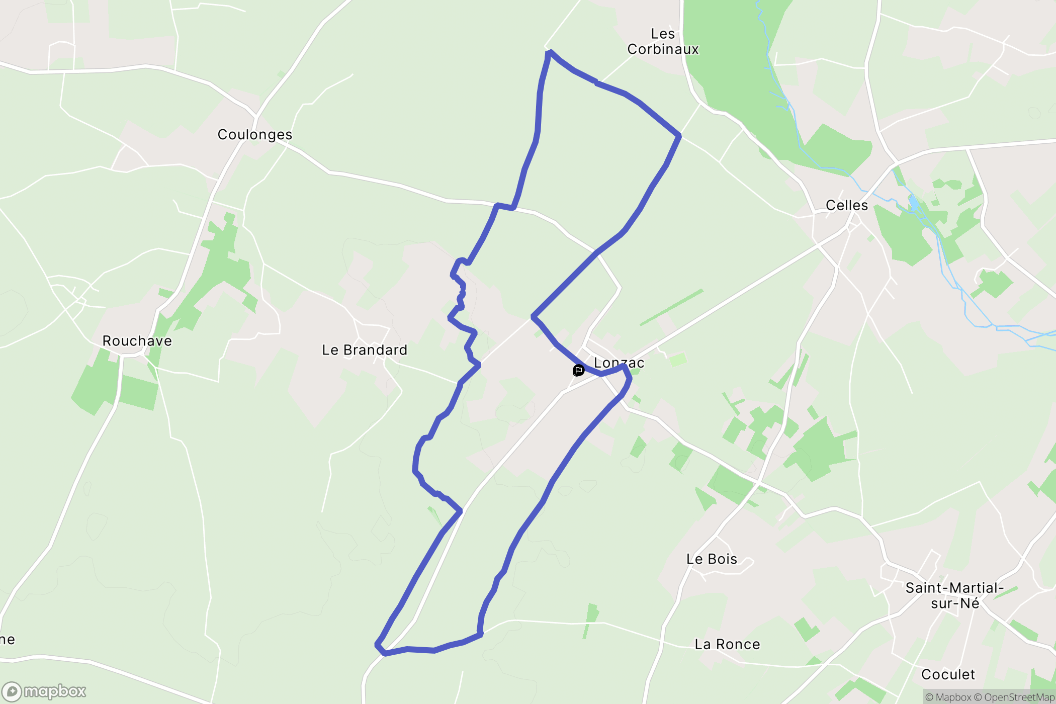 Lonzac : carte du parcours de randonnée - France