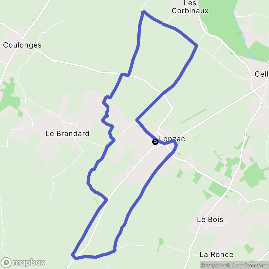 Lonzac : carte du parcours de randonnée - France