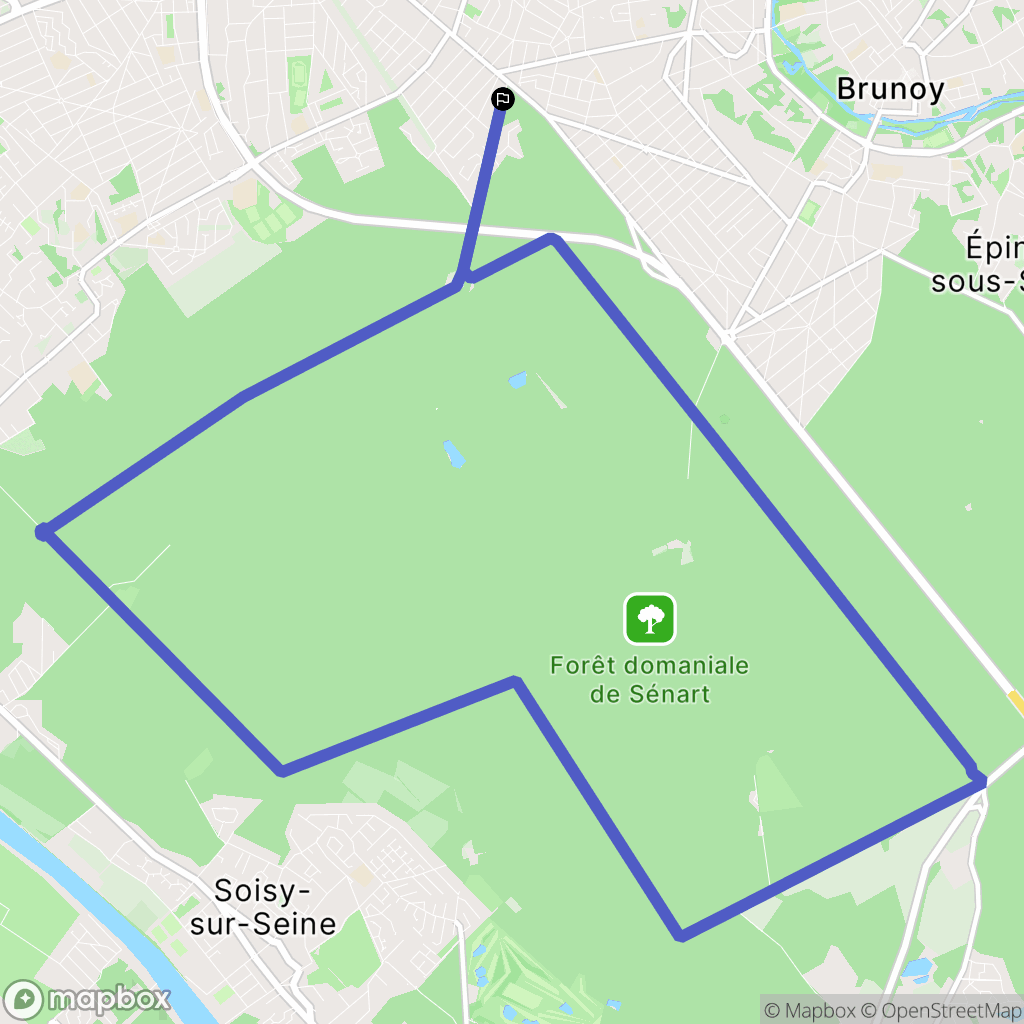 Montgeron : carte du parcours de randonnée - France