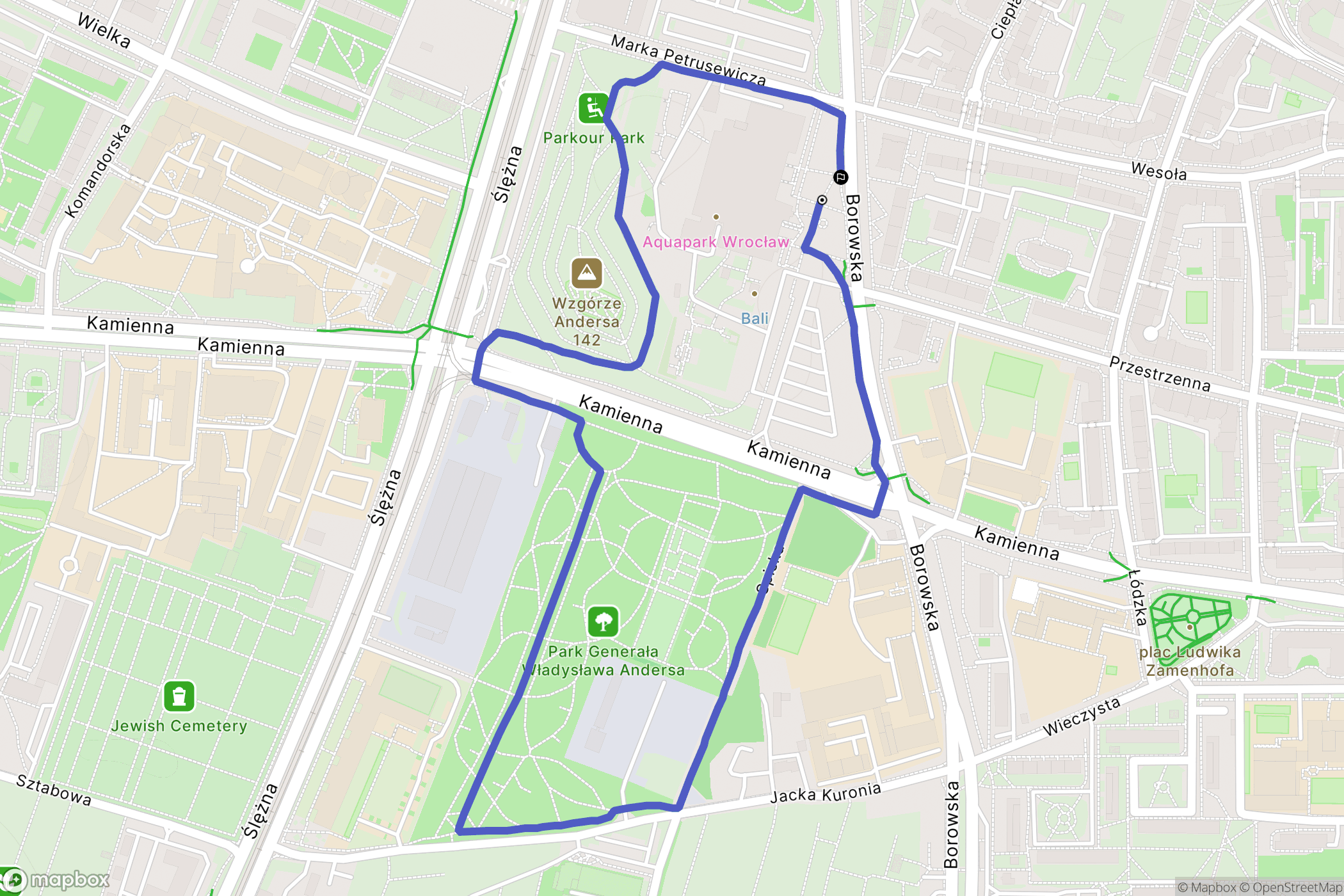 Wrocław: mapa trasy - Poland