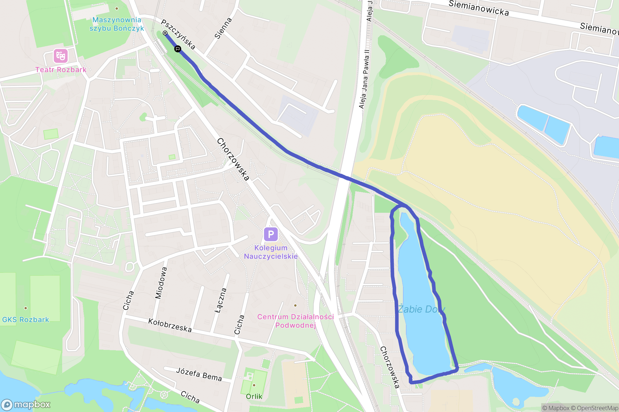 Bytom: mapa trasy - Poland