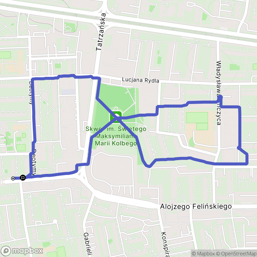 Łódź: mapa trasy - Poland