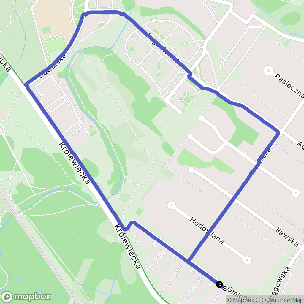 Wrocław: mapa trasy - Poland