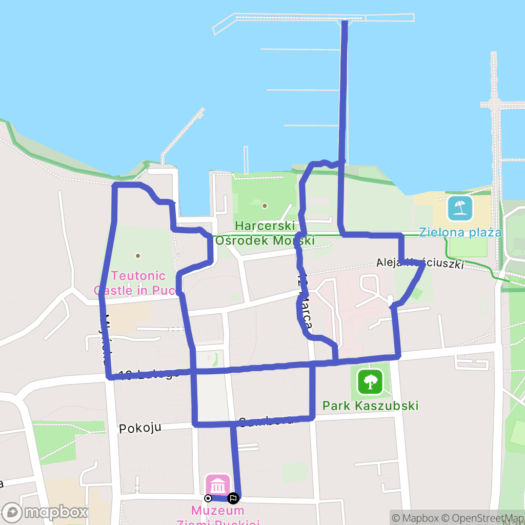 Puck: mapa trasy - Poland