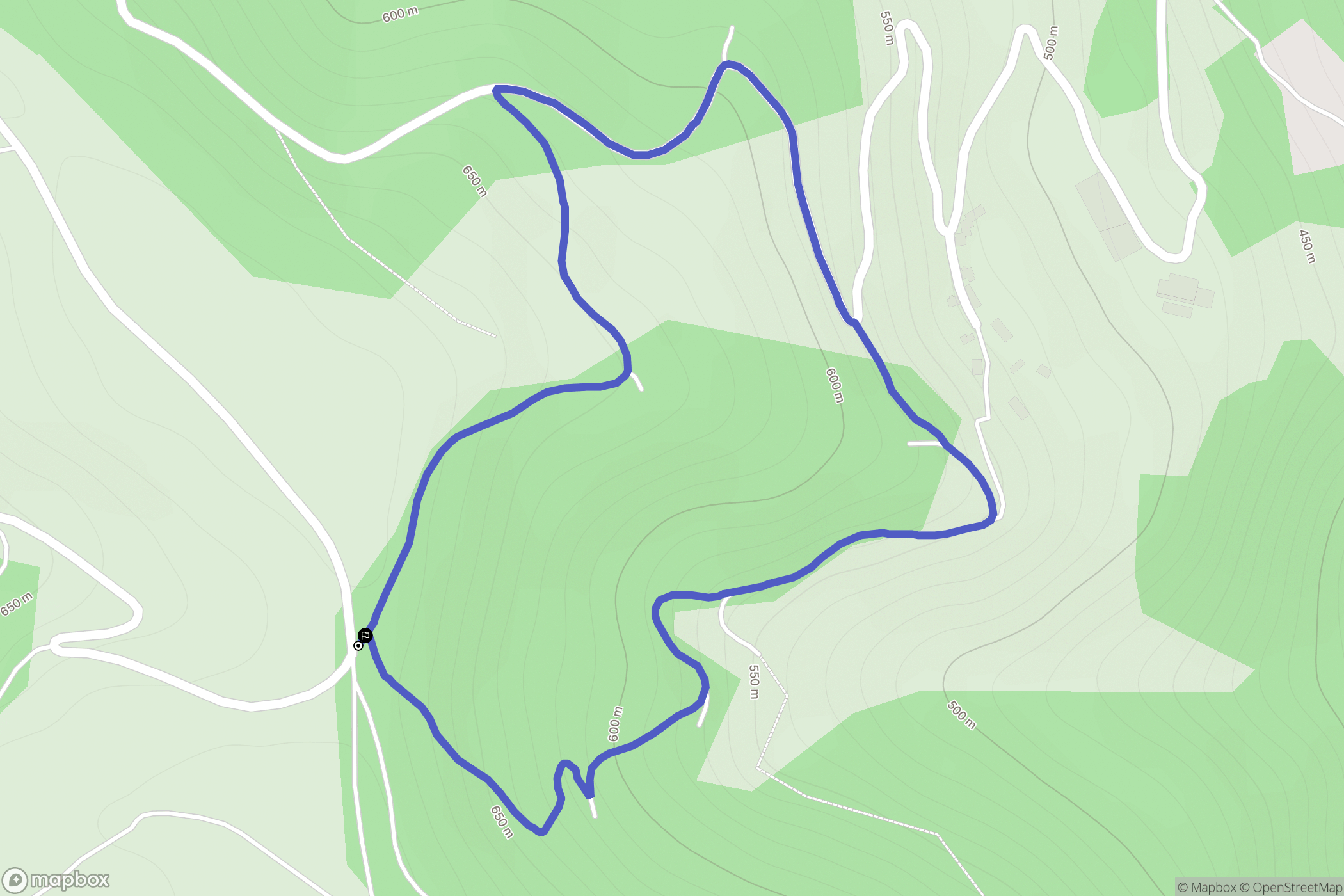 Leucamp : carte du parcours de randonnée - France