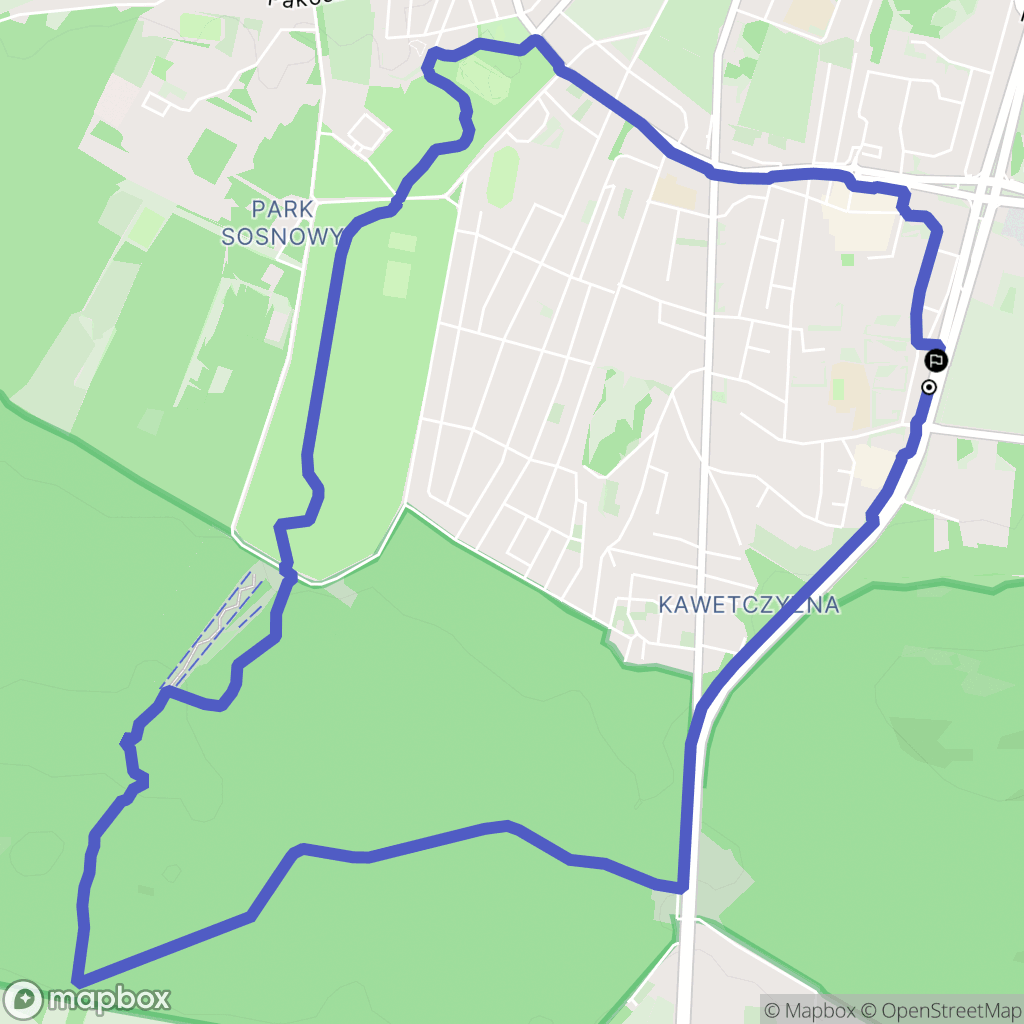 Kielce: mapa trasy - Poland