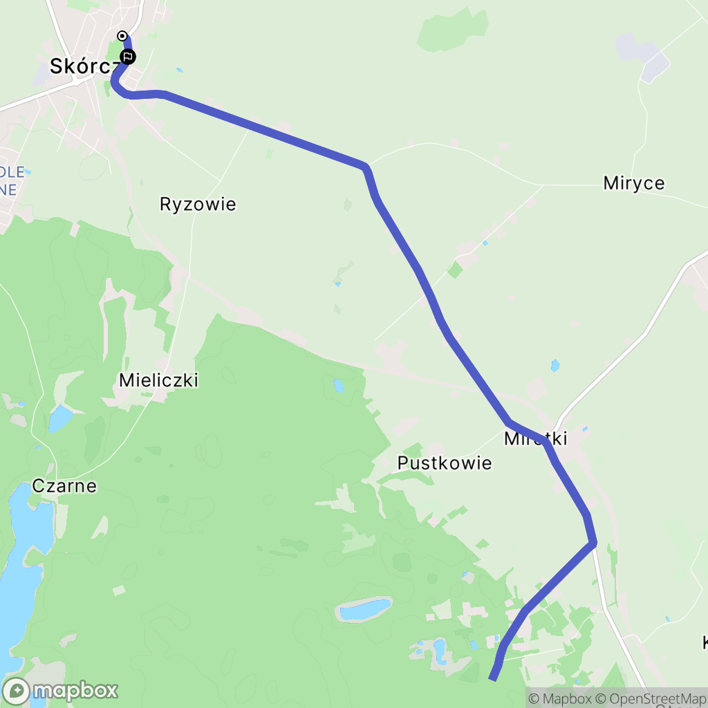 Skórcz: mapa trasy - Poland
