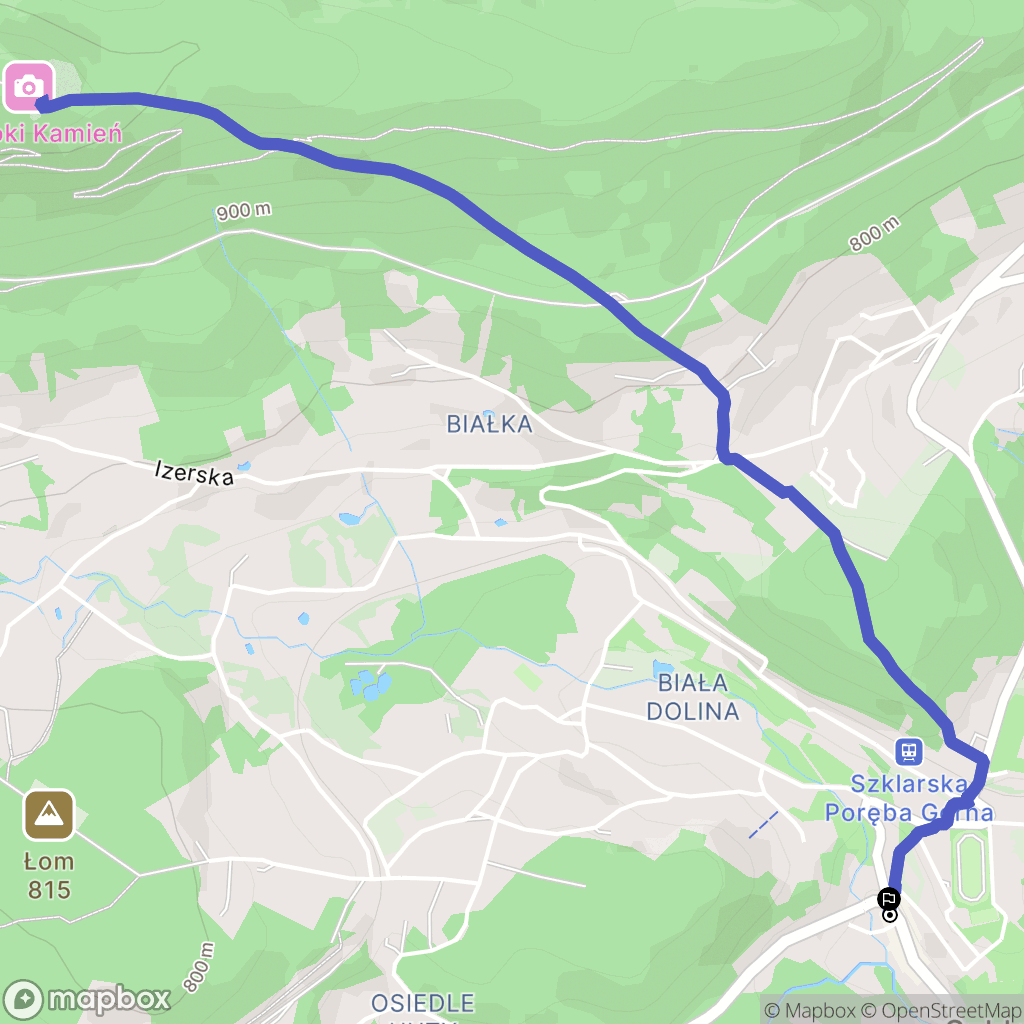 Szklarska Poręba: mapa trasy - Poland