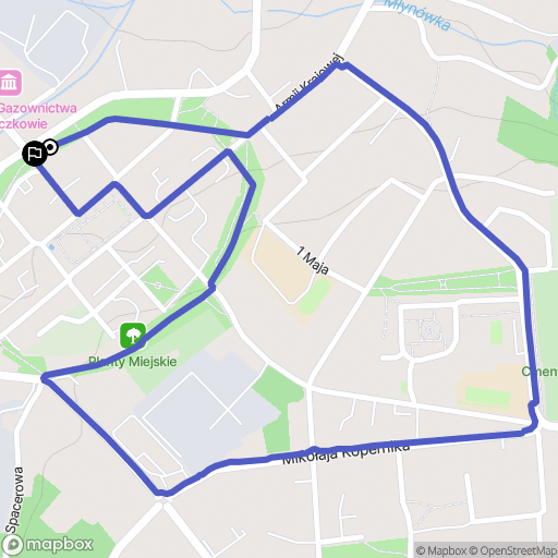 Paczków: mapa trasy - Poland
