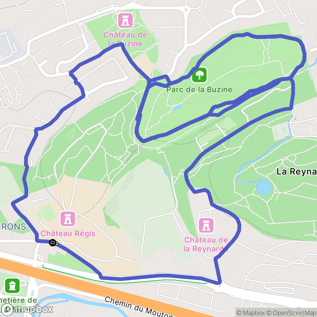 Marseille : carte du parcours de randonnée - France