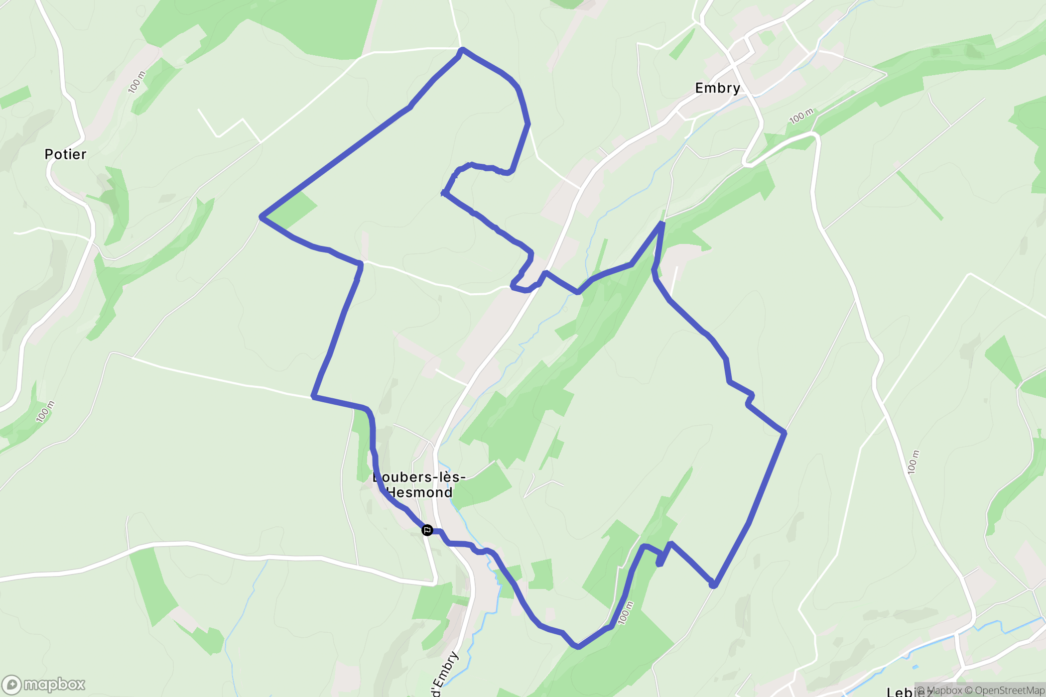 Boubers-lès-Hesmond : carte du parcours de randonnée - France